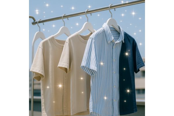 清潔な衣類を保つことで体臭を抑えるイメージ